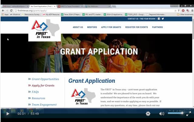 The 2015-16 Team Grant Application