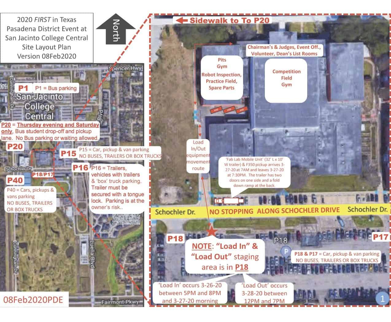 Pasadena FRC District 2020 Parking Map