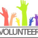 Volunteer graphic with hands raised