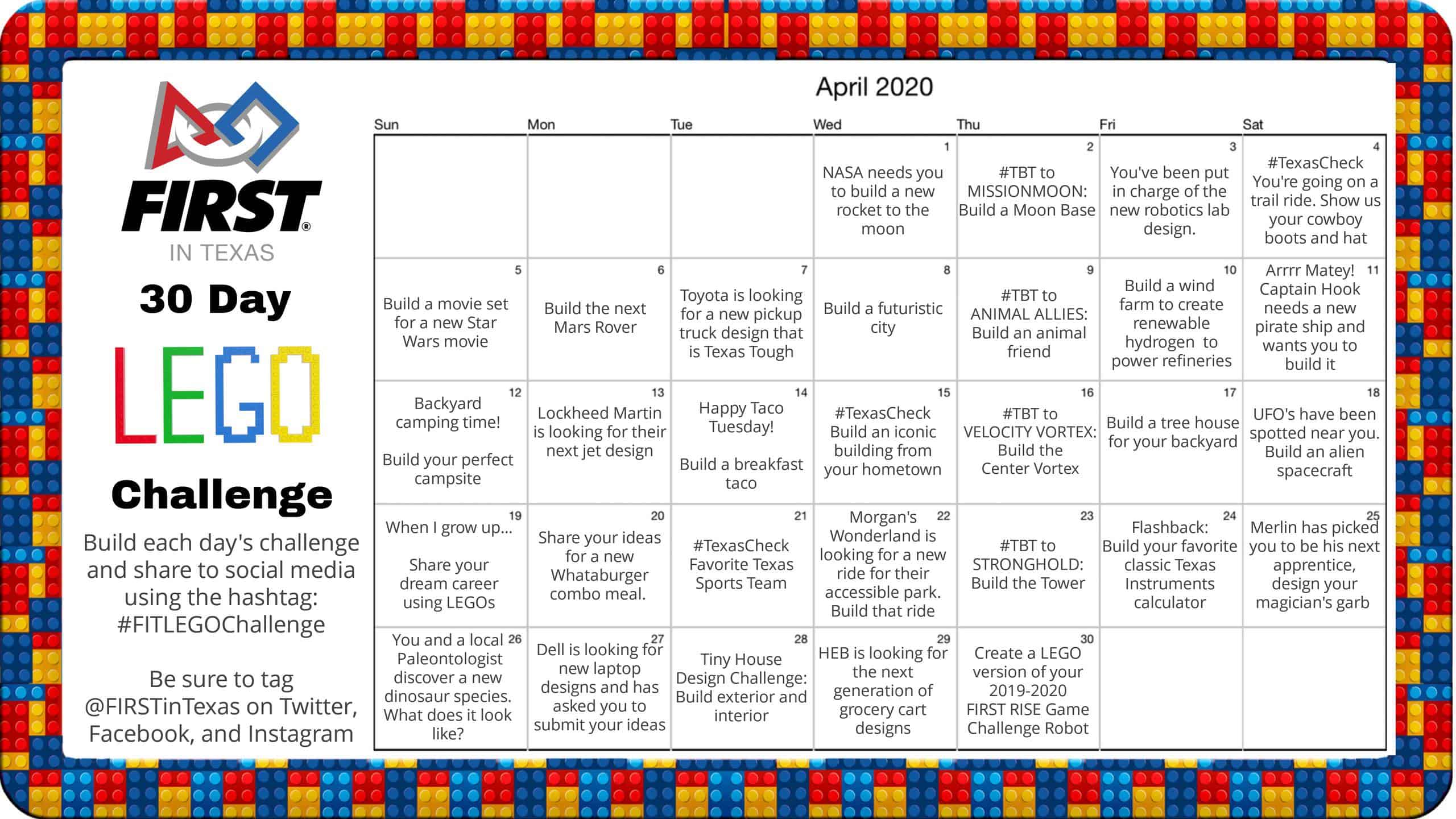 30 Day LEGO Challenge graphic
