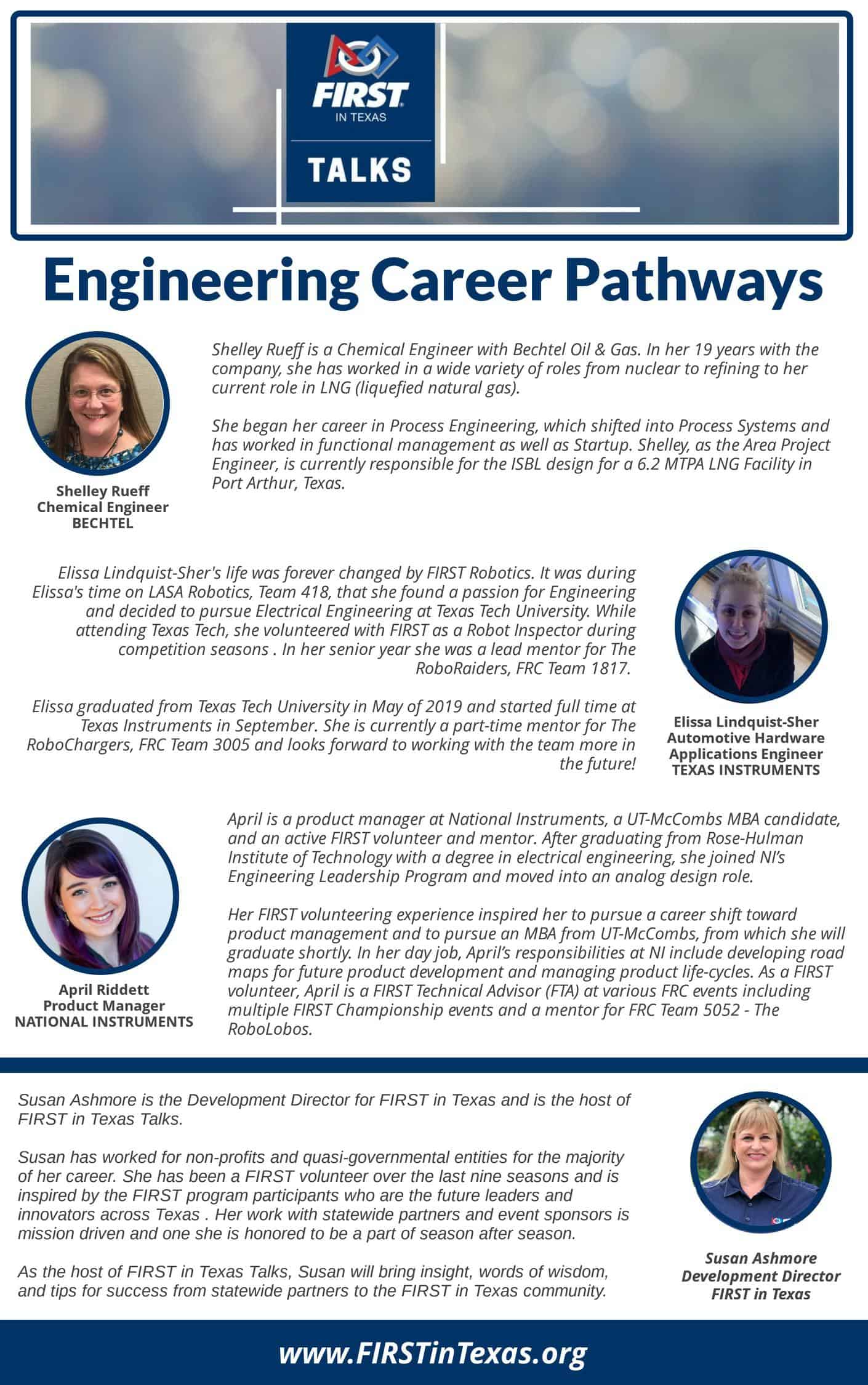 FIRST in Texas Talks Partner Panel: Engineering Career Pathways