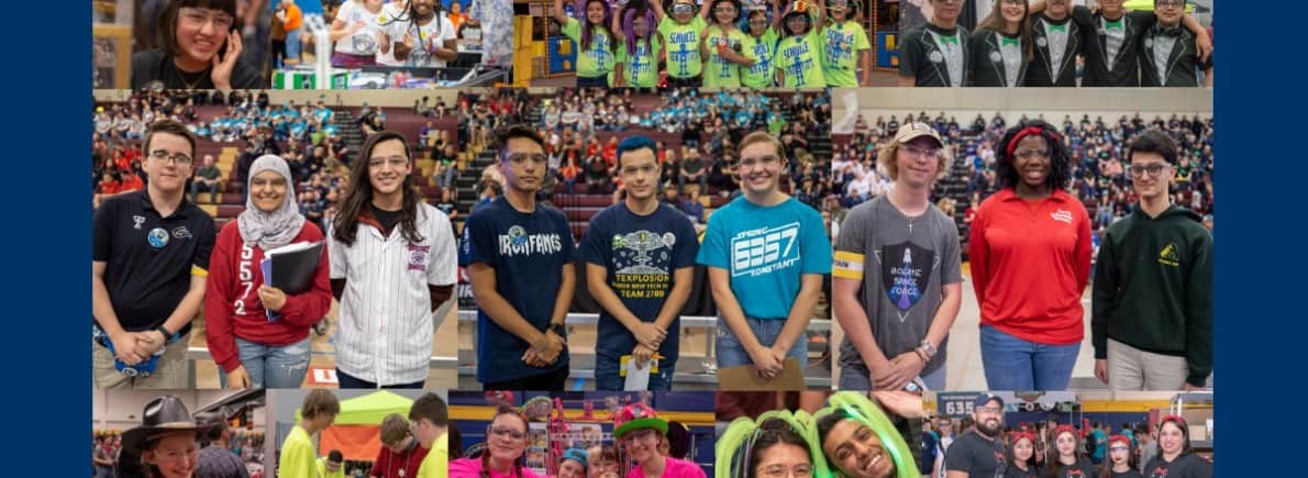 Texas Teams Photo Collage of FLL, FTC, and FRC program participants at events